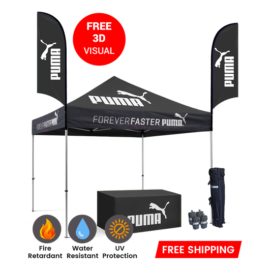 10x10 canopy with logo