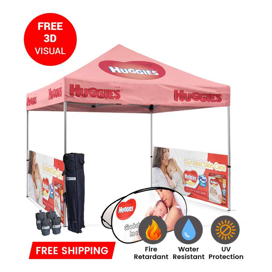 custom 10x10 canopy tent with business logo