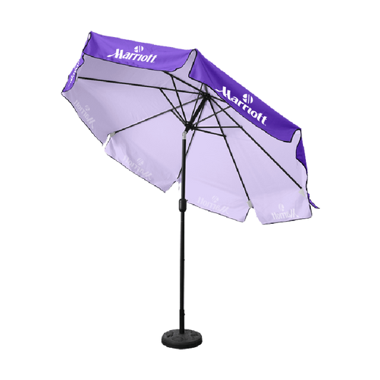 9ft x 9ft Tilting Patio Umbrellas With Valances (Steel Frame)